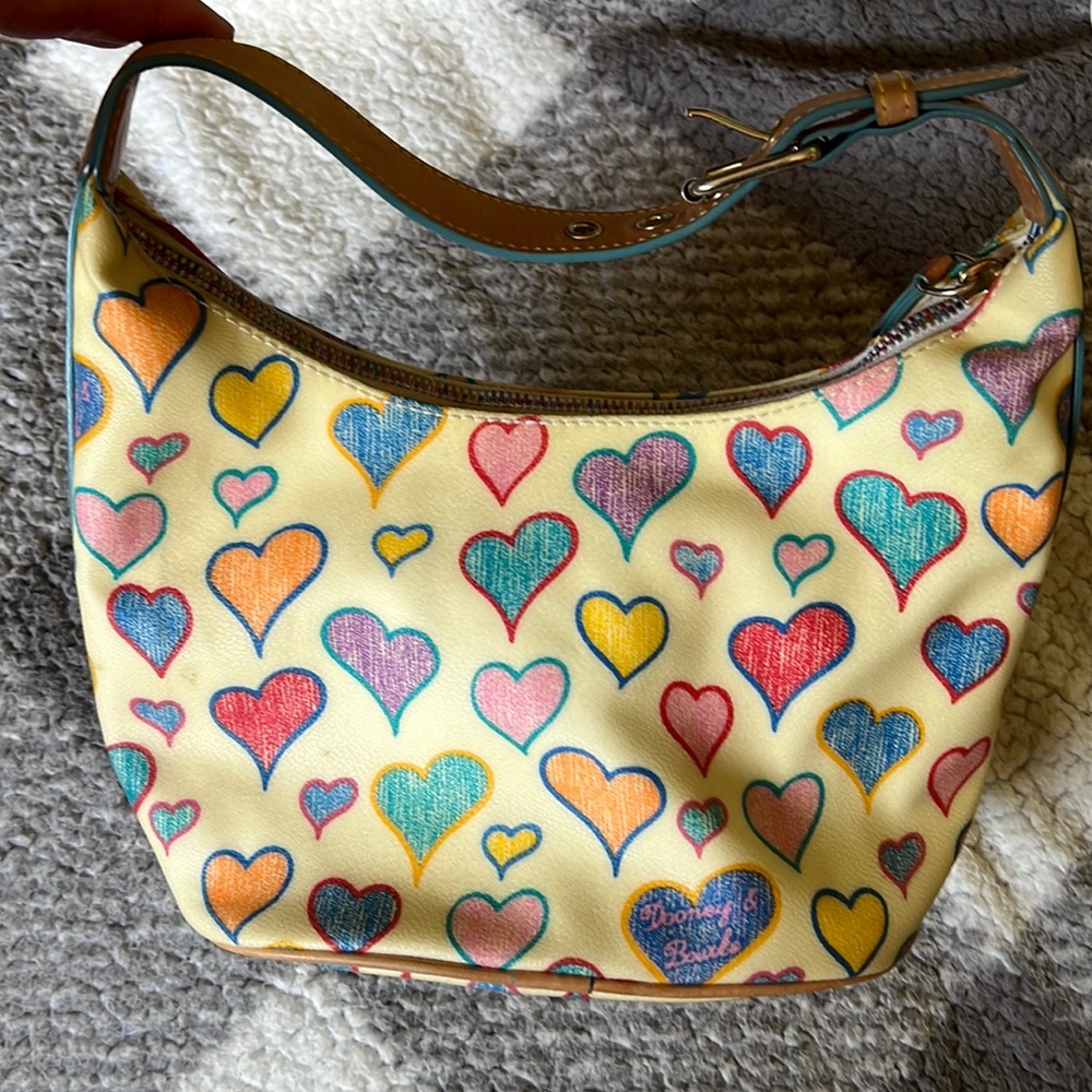 Dooney and Bourke crayon hears multicolor bucket purse